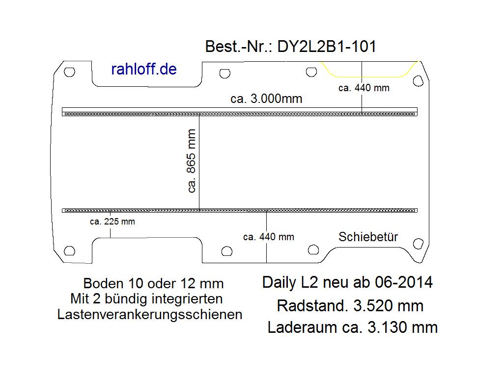 Iveco Daily Laderaumboden Airline L2 - Ab 06/2014 - Daily 6 / 7