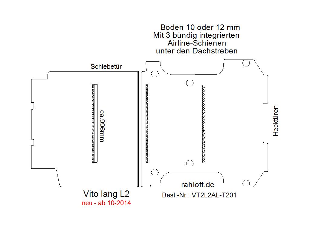 Mercedes e-Vito Laderaumboden Airline L2 - Ab Mitte 2018 - W447