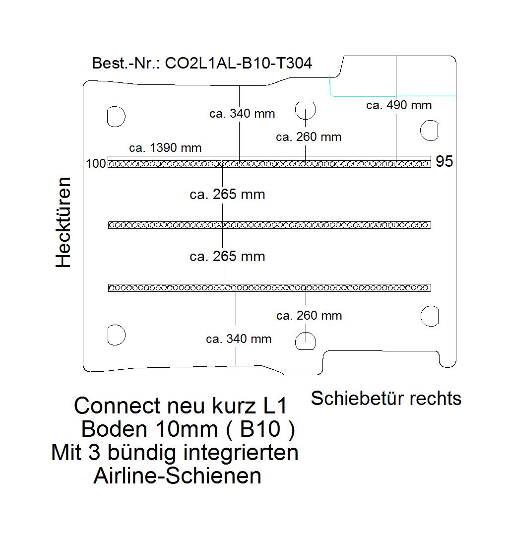 Ford Transit Connect Laderaumboden Airline L1 - Ab 2014 - Connect ?13