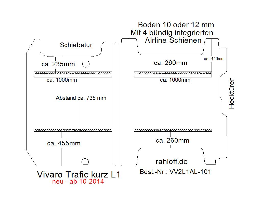Fiat Talento Laderaumboden Airline L1 - Ab 06/2016