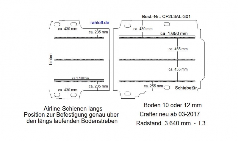 MAN e-TGE Laderaumboden Airline L3 - Ab 2018
