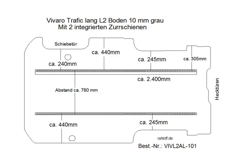Renault Traffic Laderaumboden Airline L2 - Bis 10/2014 - Traffic 2