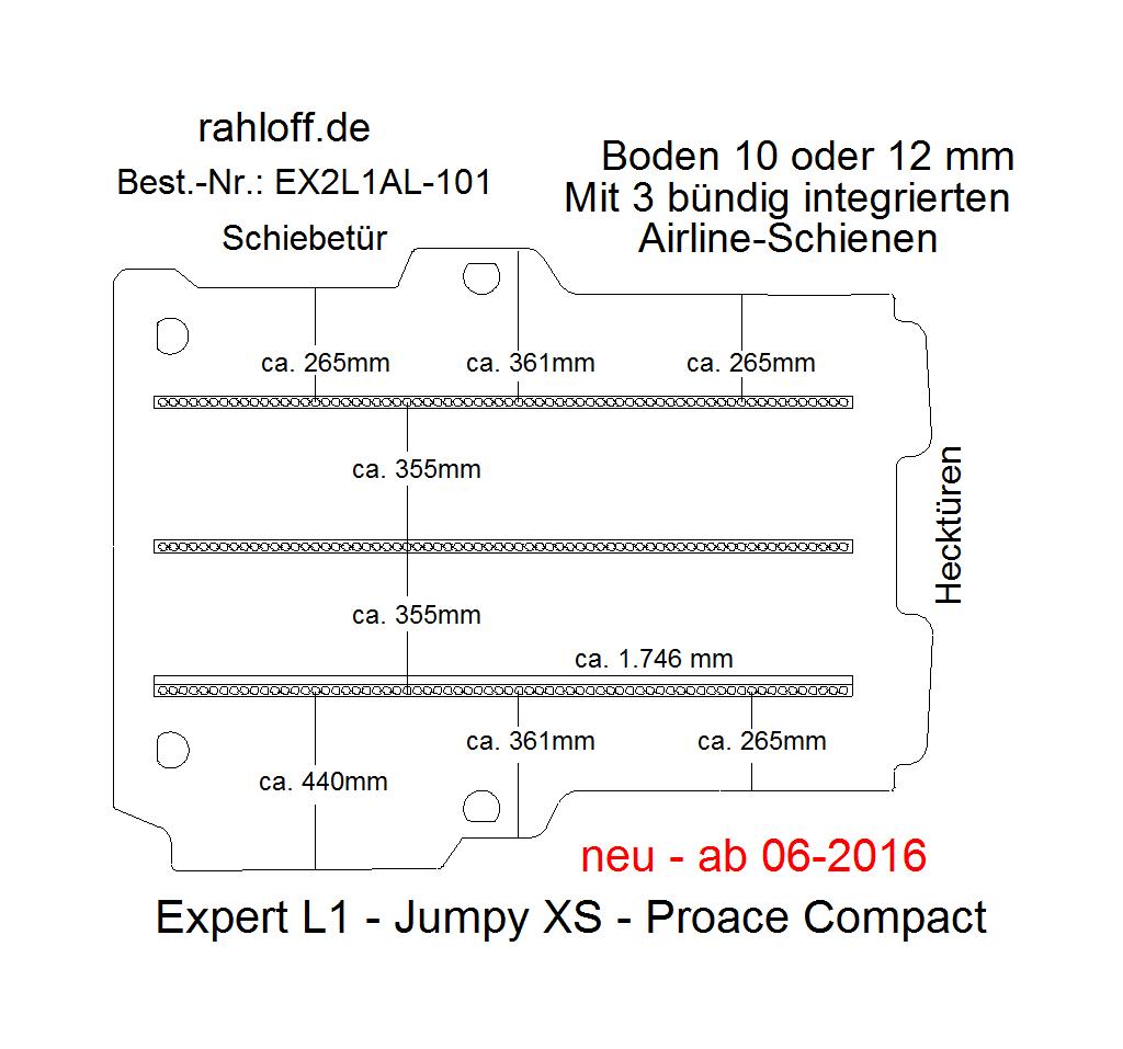 Citroen Jumpy Laderaumboden Airline L1 XS - Ab 06/2016 (3. Gen)