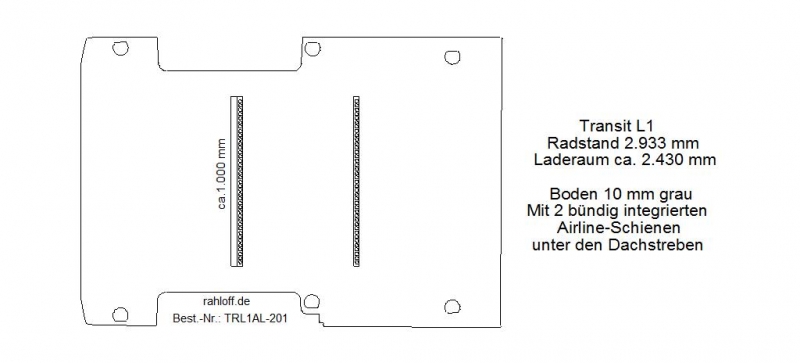 Ford Transit Laderaumboden Airline L1 - 2006 bis 2014 - Transit ?06