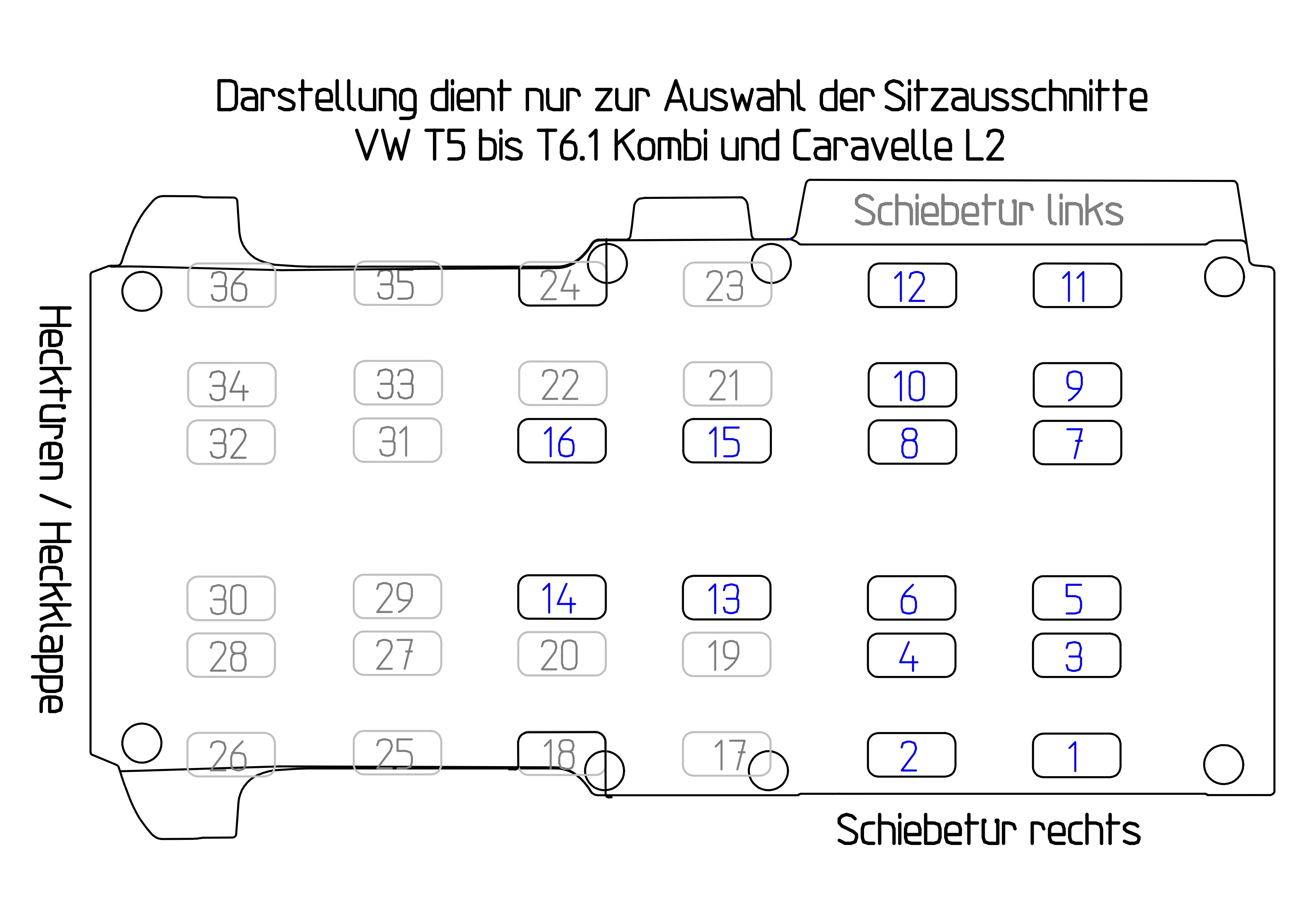 Volkswagen Transporter T5 Caravelle Laderaumboden L2 - Ab 2003