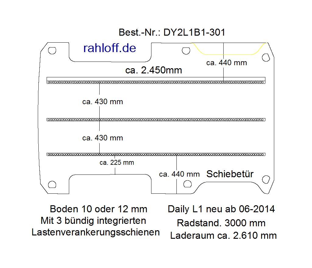 Iveco Daily Laderaumboden Airline L1 - Ab 06/2014 - Daily 6 / 7