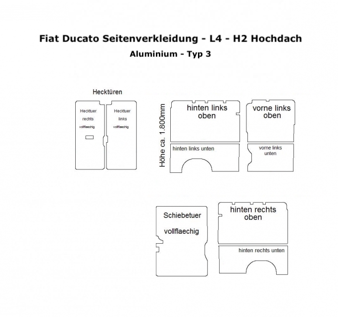 Opel Movano Cargo Seitenverkleidung L3 - Ab 10/2021 - Movano C