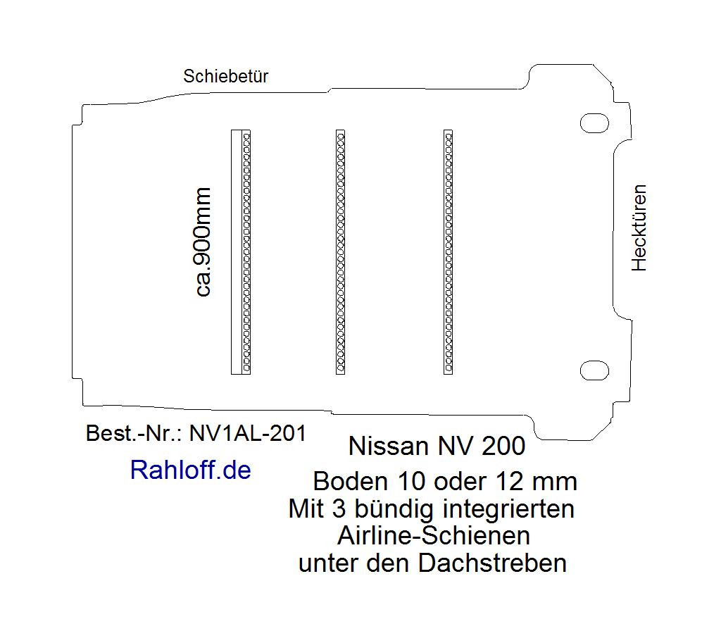 Nissan NV200 Laderaumboden Airline - Ab 2009 bis 2020