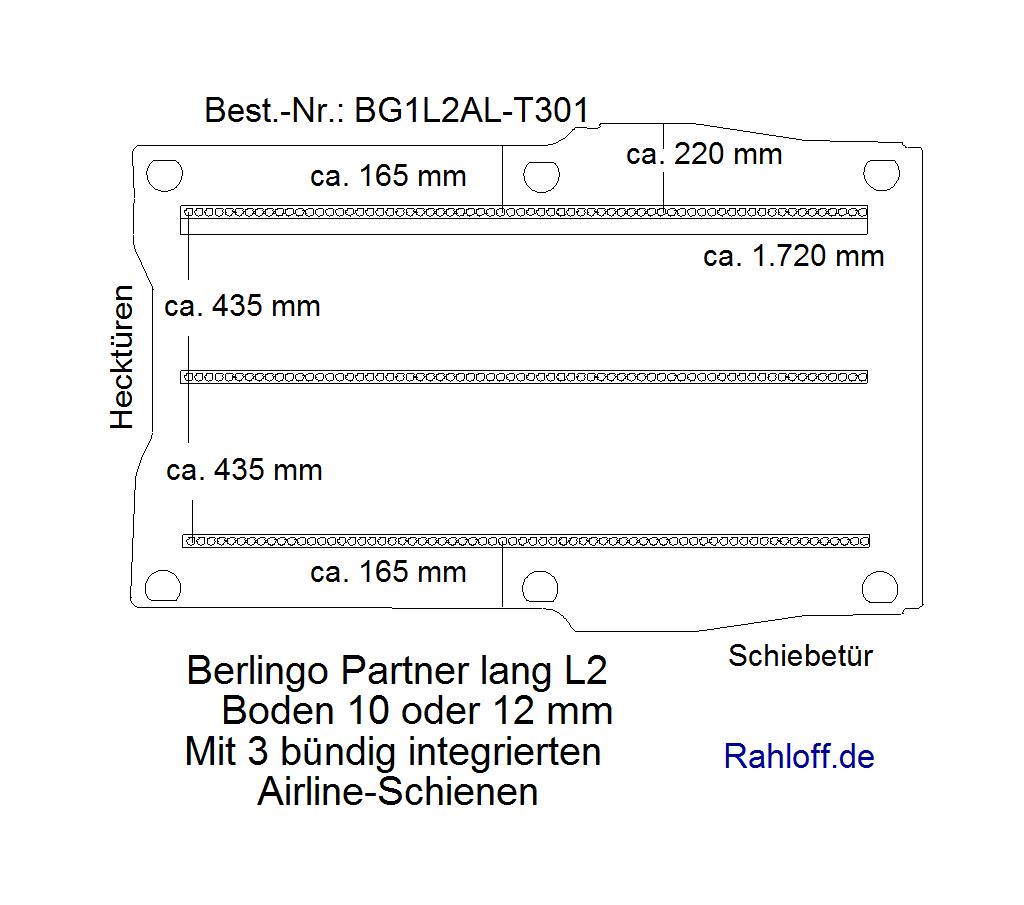 Citroen Berlingo II Laderaumboden Airline L2 - Ab 06/2008 bis 11/2018 (B9)
