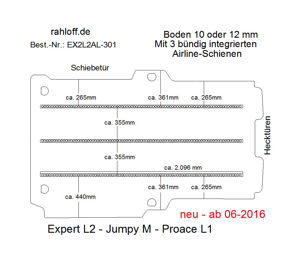 Citroen Jumpy Laderaumboden Airline L2 M - Ab 06/2016 (3. Gen)